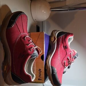 Ahnu Women's Sneakers in Red and Black